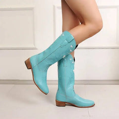 Pink Love Heart Knee High Boots