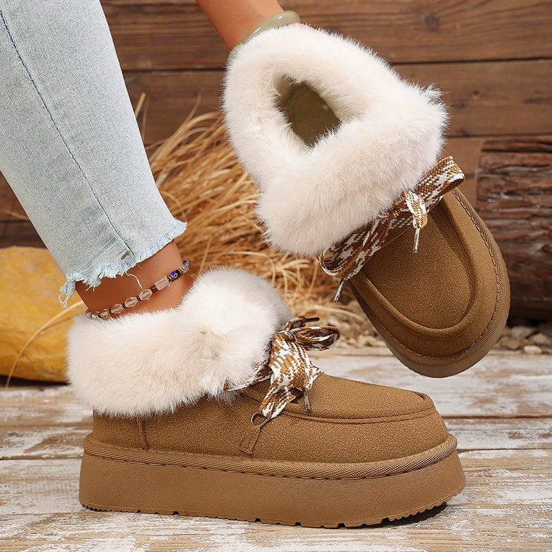 Faux Fur Thick Bottom Snow Boots