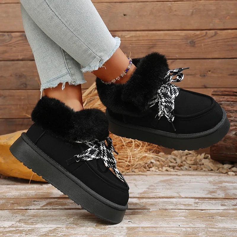 Faux Fur Thick Bottom Snow Boots
