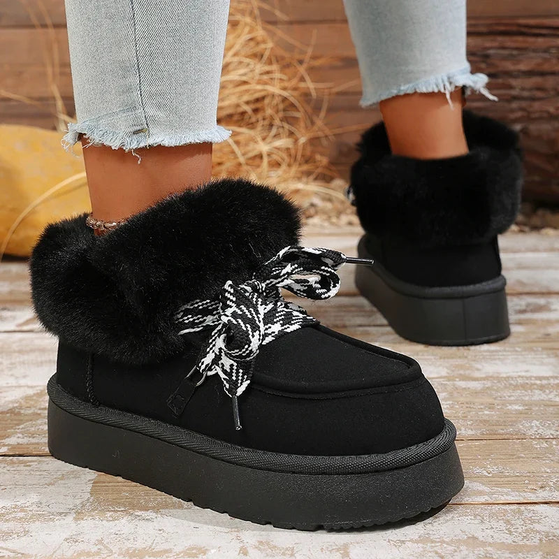 Faux Fur Thick Bottom Snow Boots