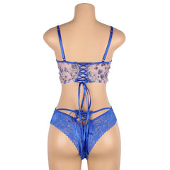 Floral Sexy Valentines Lingerie Set Blue sexy lingerie mature🌹