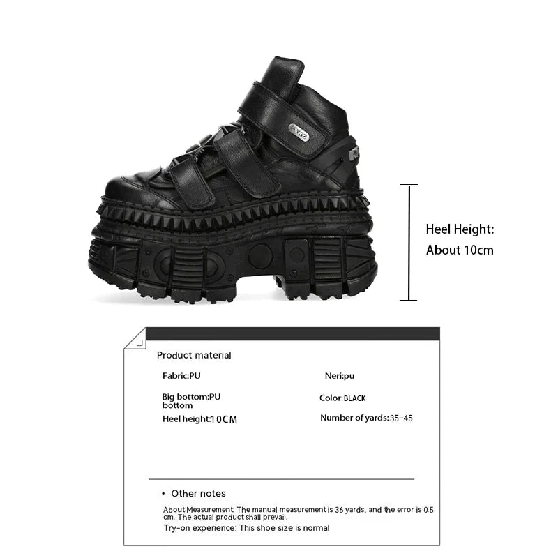 Gothic Black Platform Shoes
