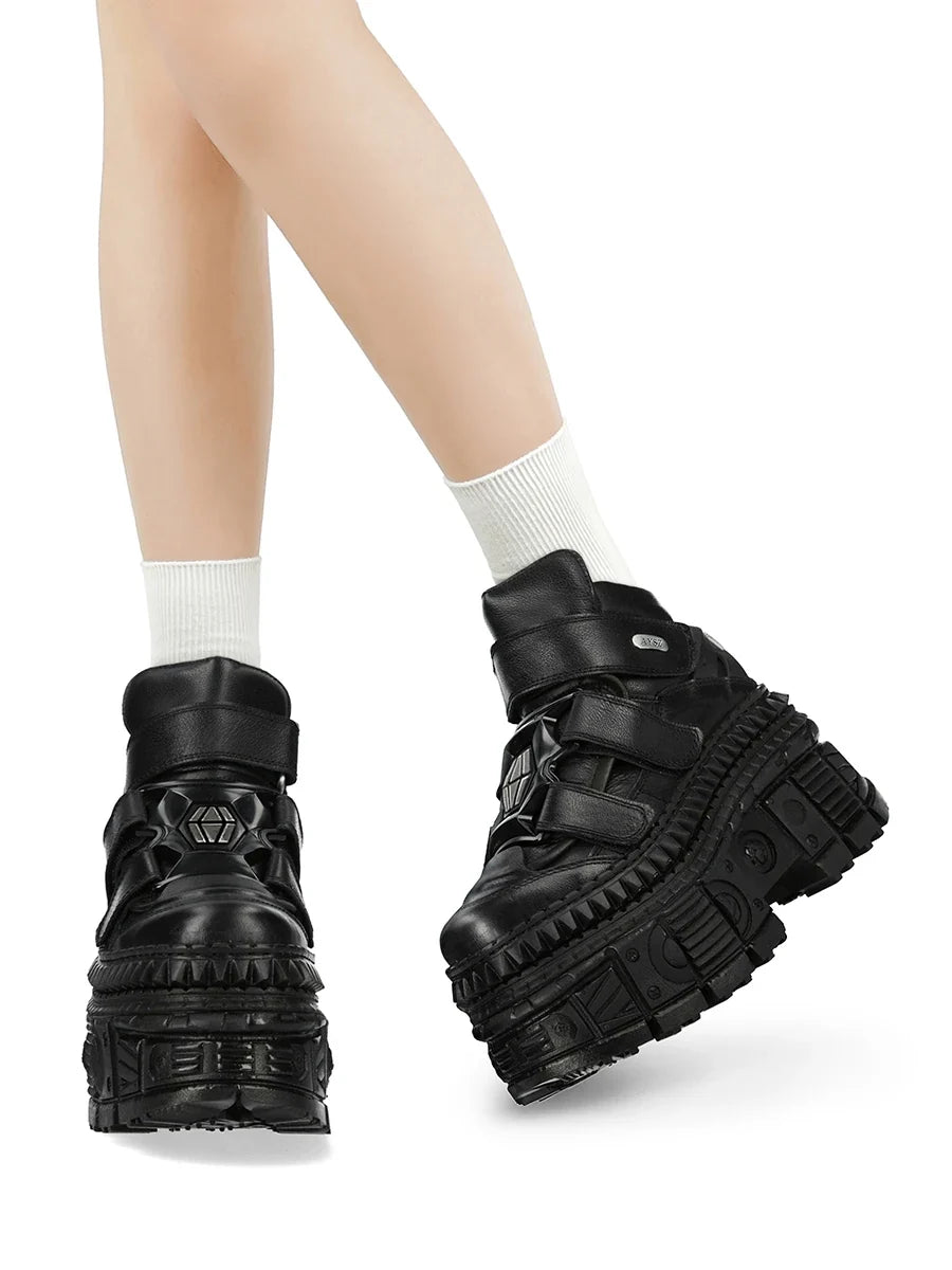 Gothic Black Platform Shoes