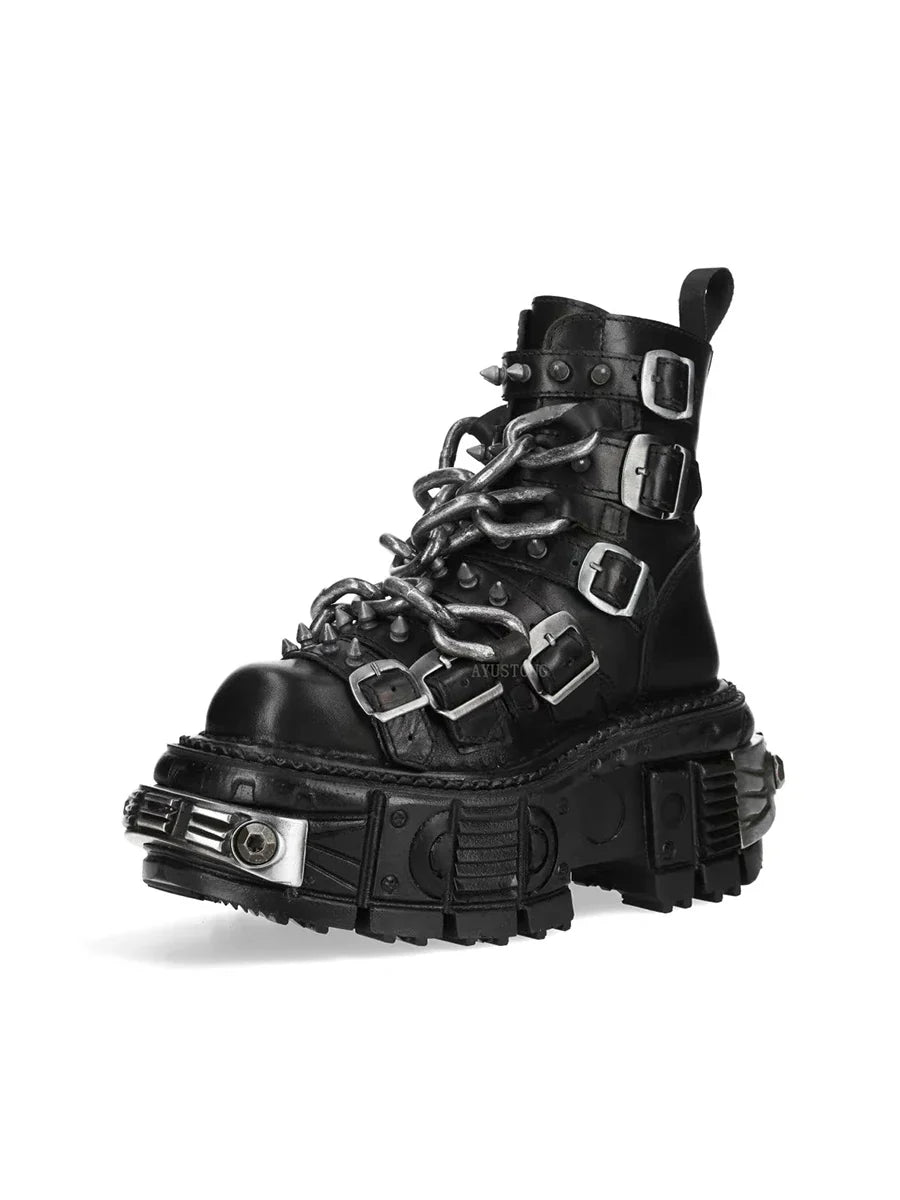 Gothic Platform Ankle Boots