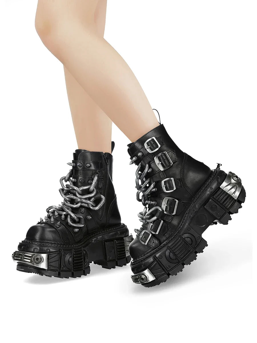 Gothic Platform Ankle Boots
