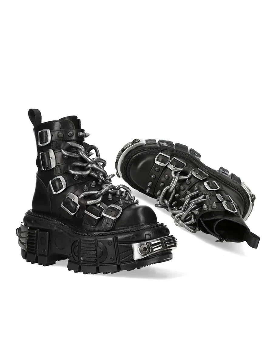 Gothic Platform Ankle Boots