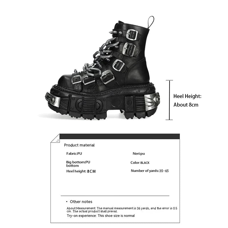 Gothic Platform Ankle Boots