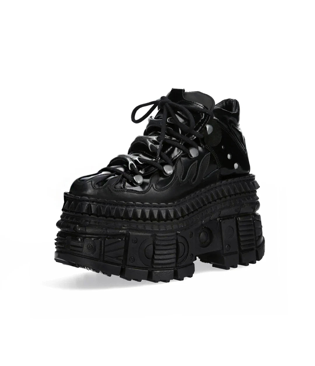Gothic metal feminine function wind high top flame millennial punk platform Shoes