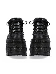 Gothic metal feminine function wind high top flame millennial punk platform Shoes