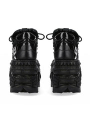 Gothic metal feminine function wind high top flame millennial punk platform Shoes
