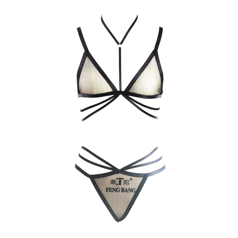 Hot Sexy Valentines Lingerie Set Chubby Strappy Harness Lingerie Submissive Bra Panties