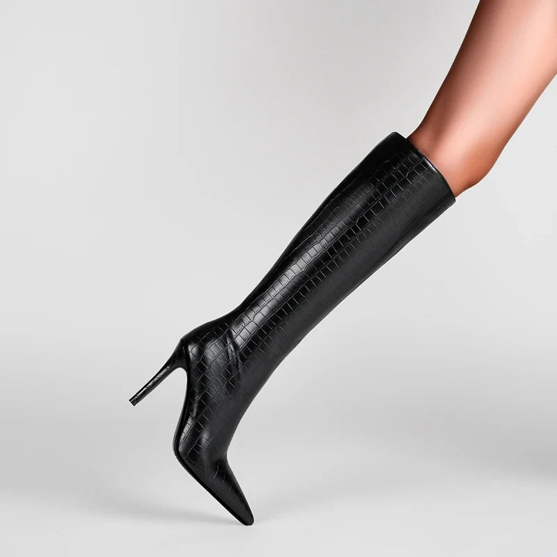 Kaky's High Heel Pointed Long Boots