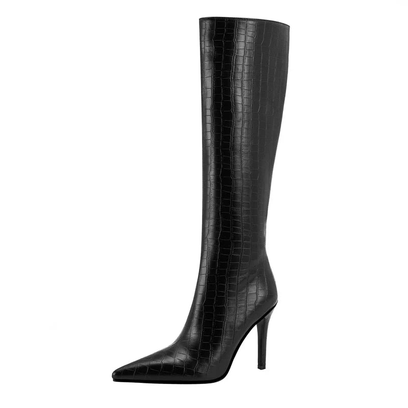 Kaky's High Heel Pointed Long Boots