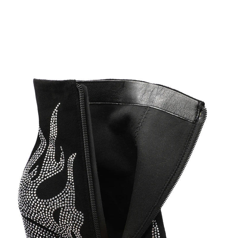 Kaky's High-heeled Round Head Waterproof Platform Thick Bottom Large