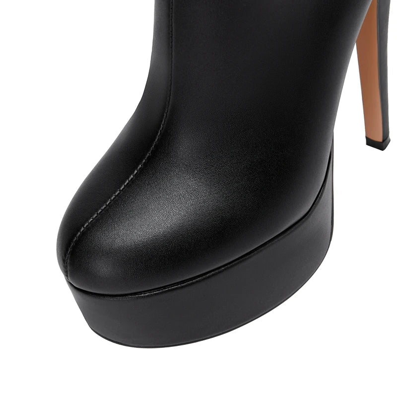 Kaky's Round Head Waterproof Platform High Heel Large