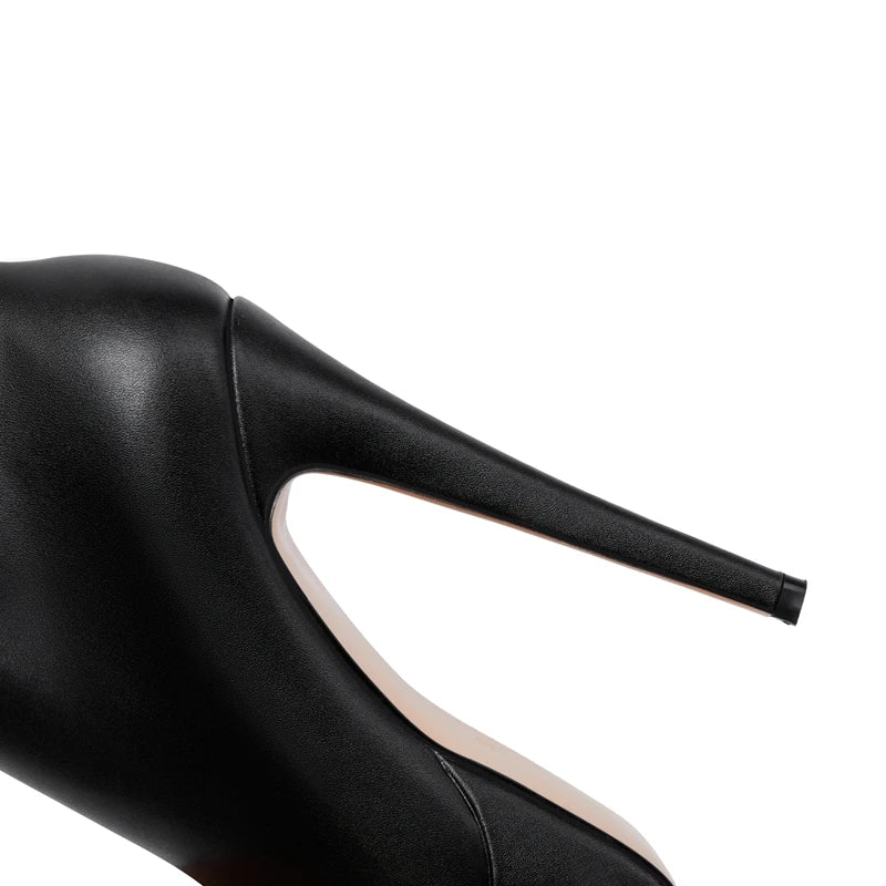 Kaky's Round Head Waterproof Platform High Heel Large
