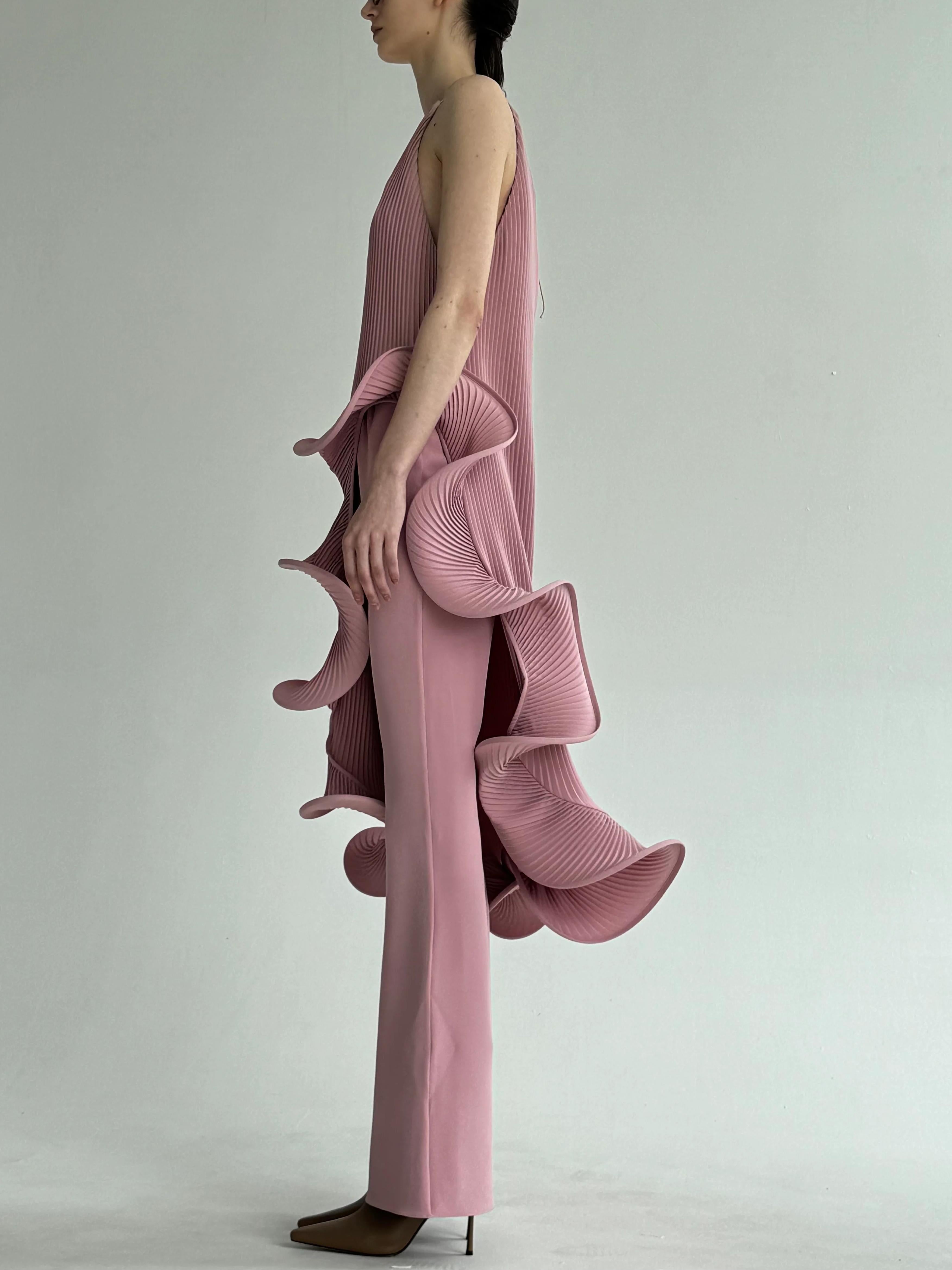 Loulou Pleated Midi Dress