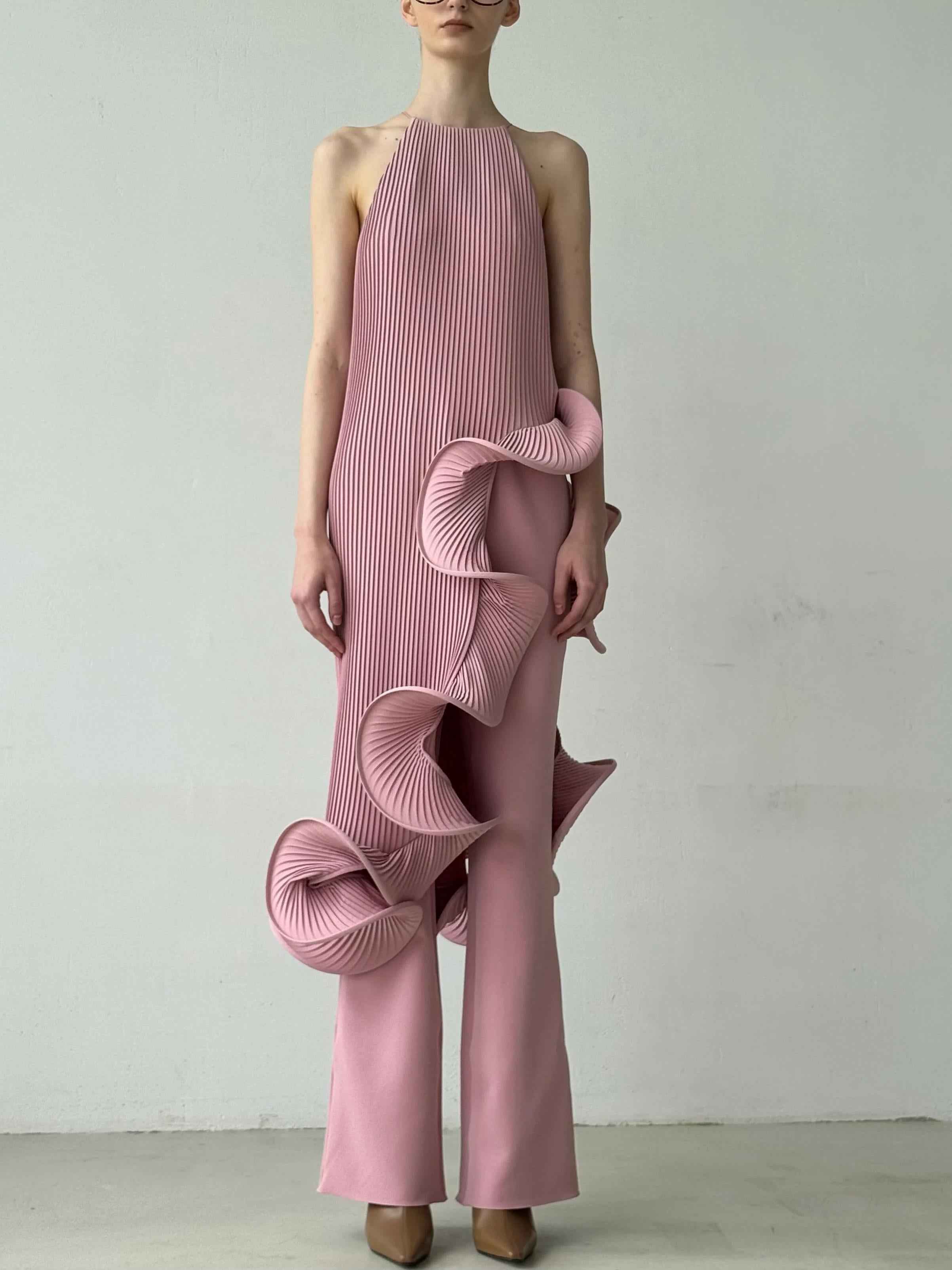 Loulou Pleated Midi Dress