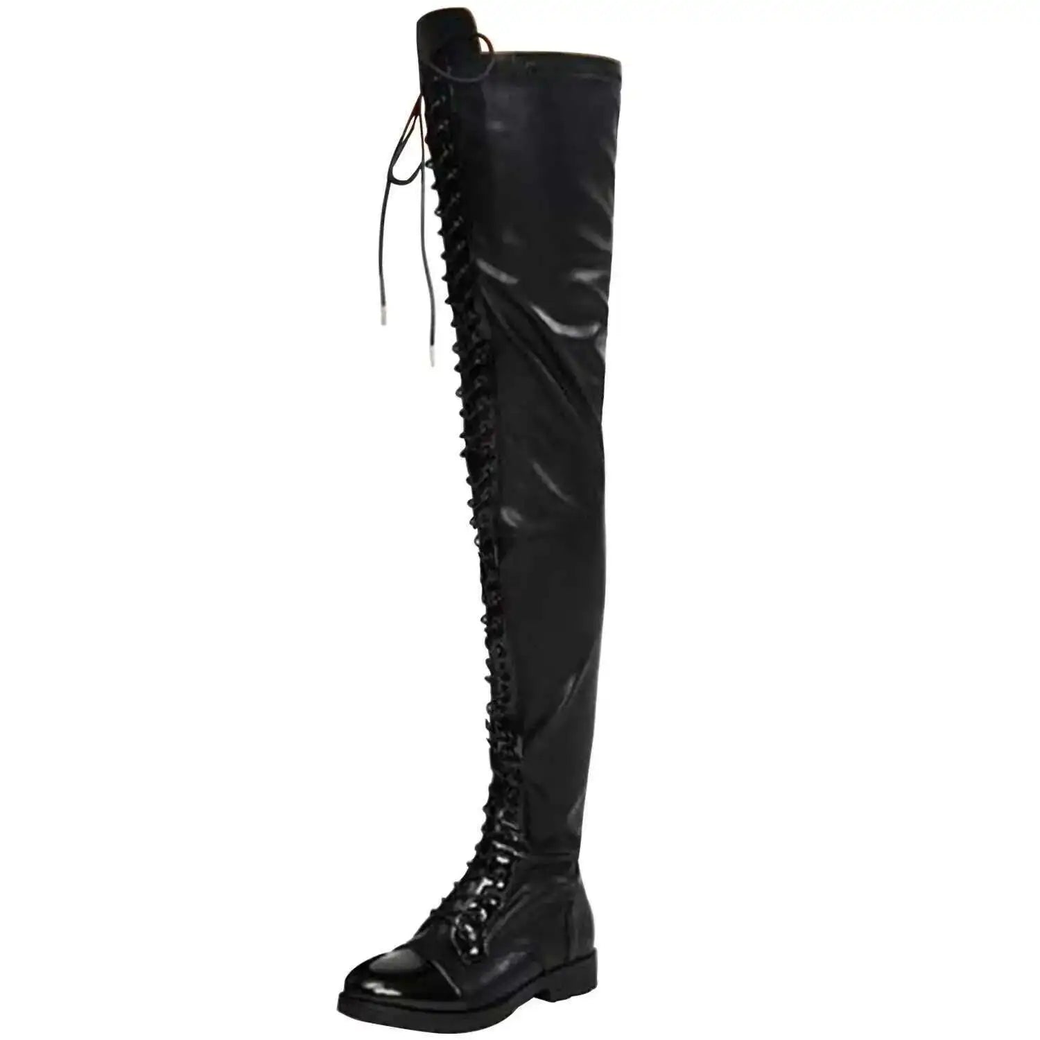 Lace Up Bar Nightclub Women's Over The Knee Boots