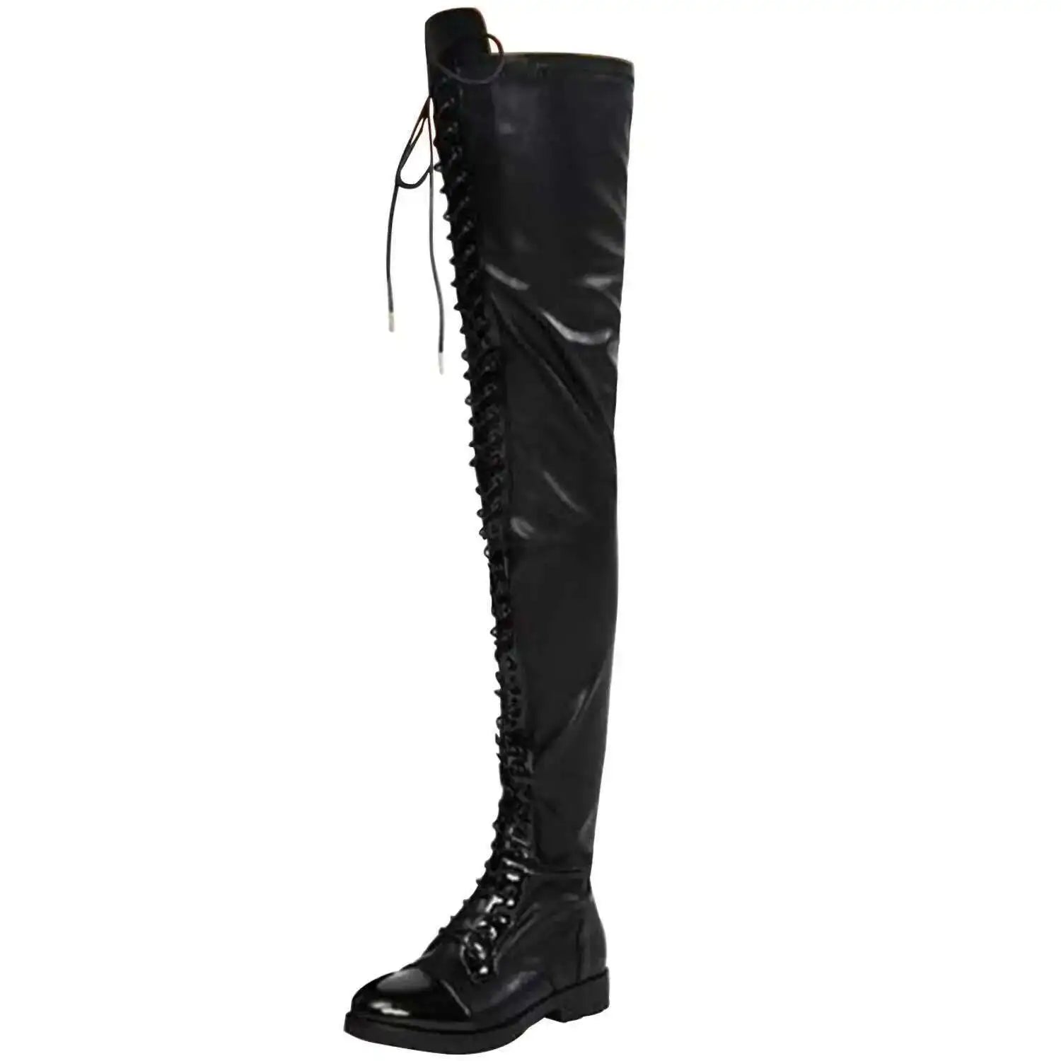 Lace Up Bar Nightclub Women's Over The Knee Boots