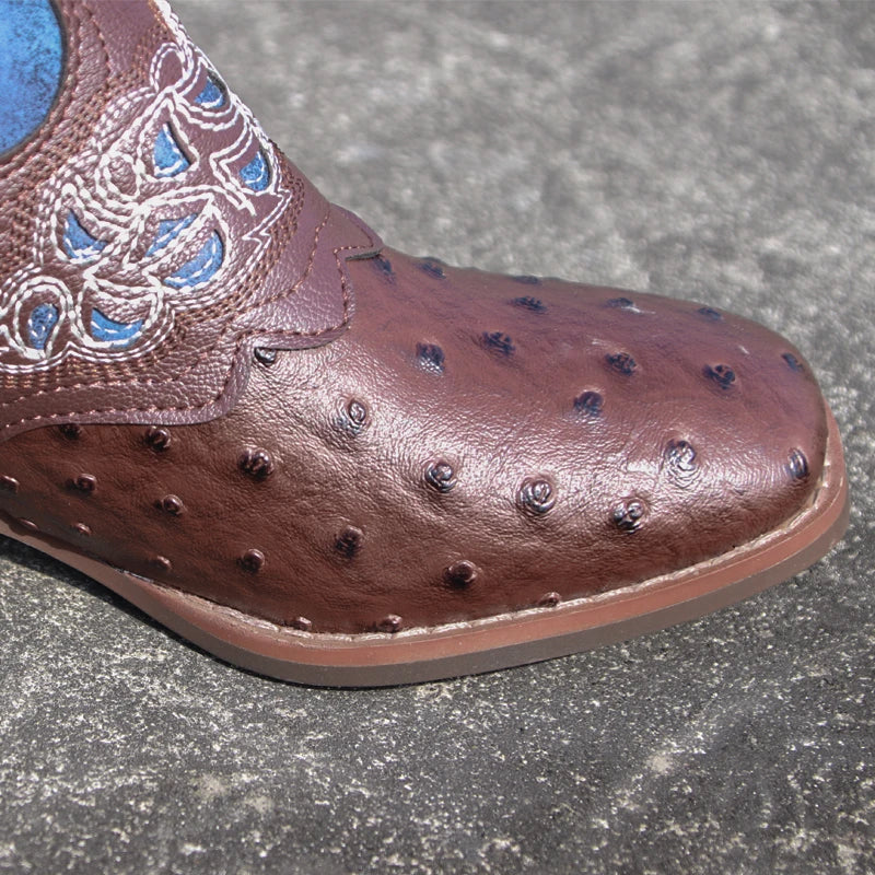 Leather Embroider Western Cowboy Retro Cowgirl Boots