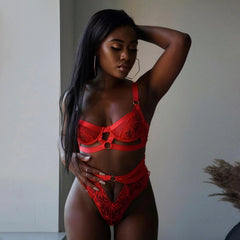 Mature Sheer Lingerie Set