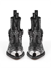 Metallic trim pointy toe women's Boots