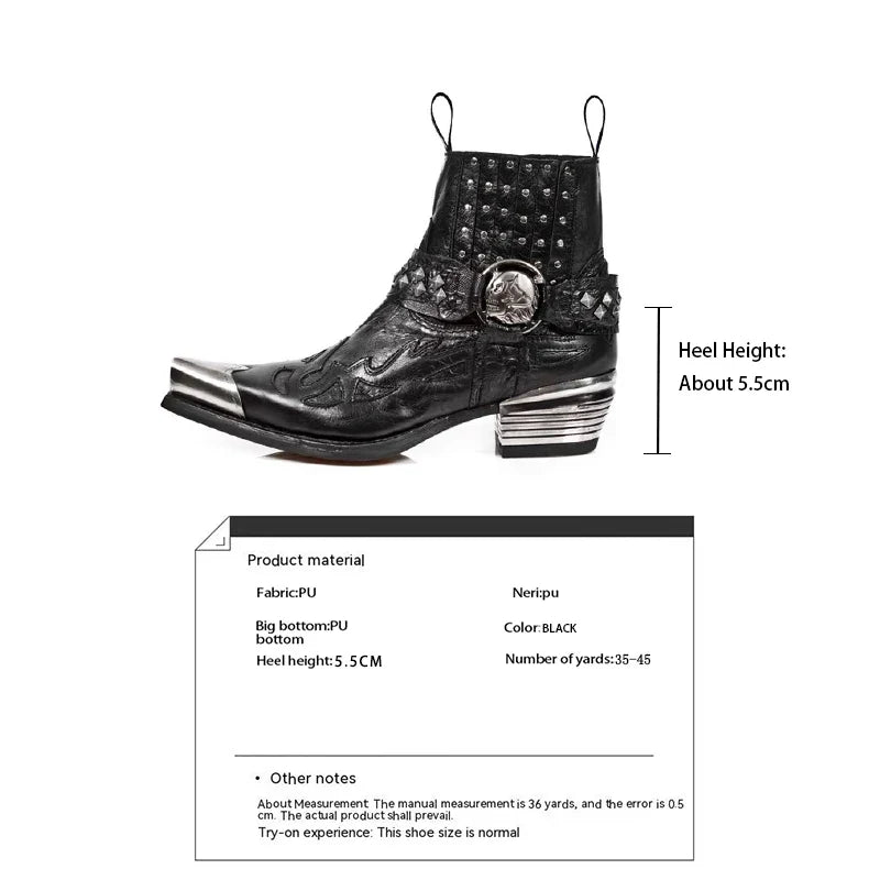 Metallic trim pointy toe women's Boots