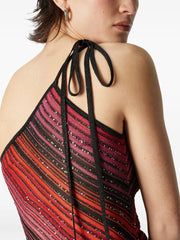 Asymmetric Hem Striped One Shoulder Top