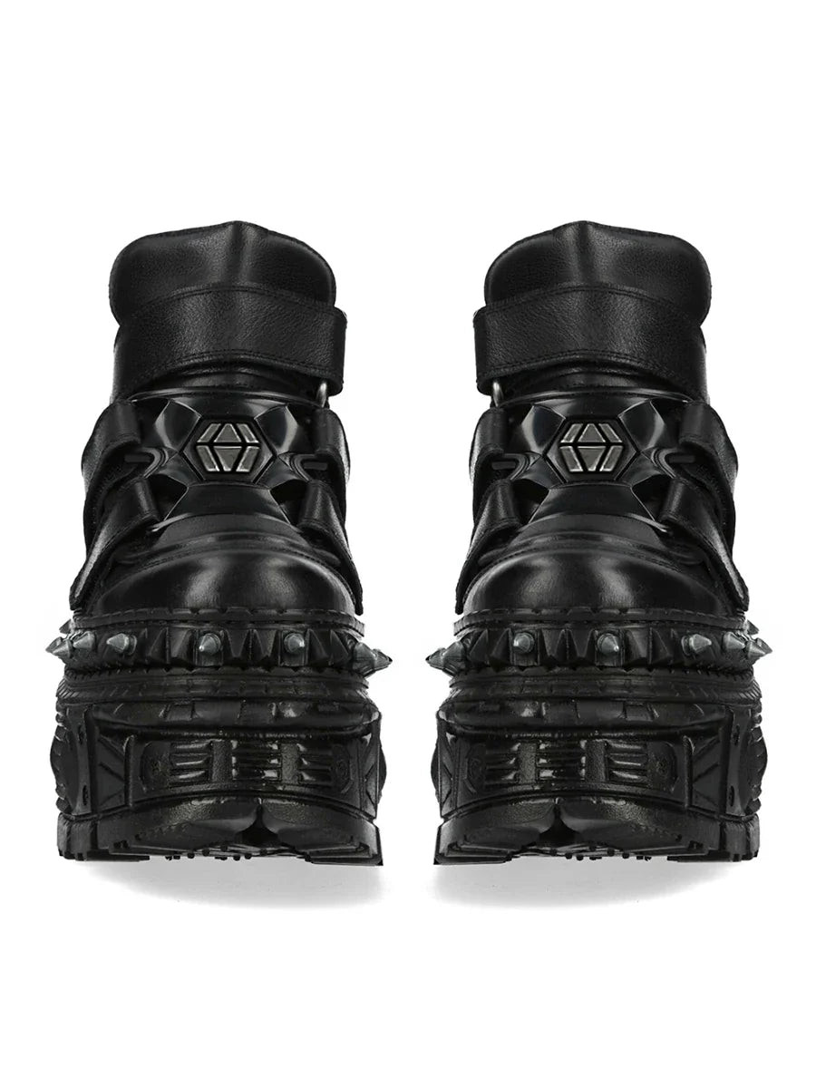 Neo-punk style lace-up design super-high heel platform Shoes
