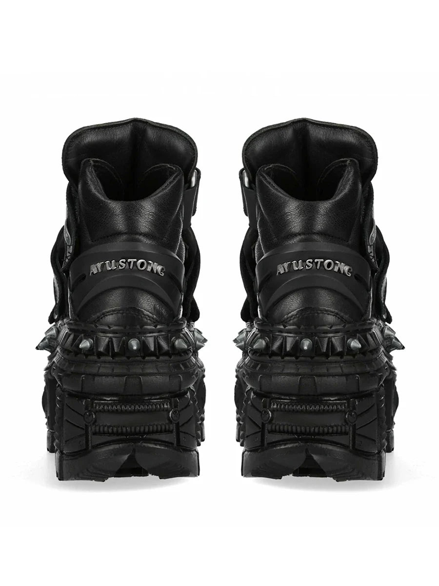Neo-punk style lace-up design super-high heel platform Shoes
