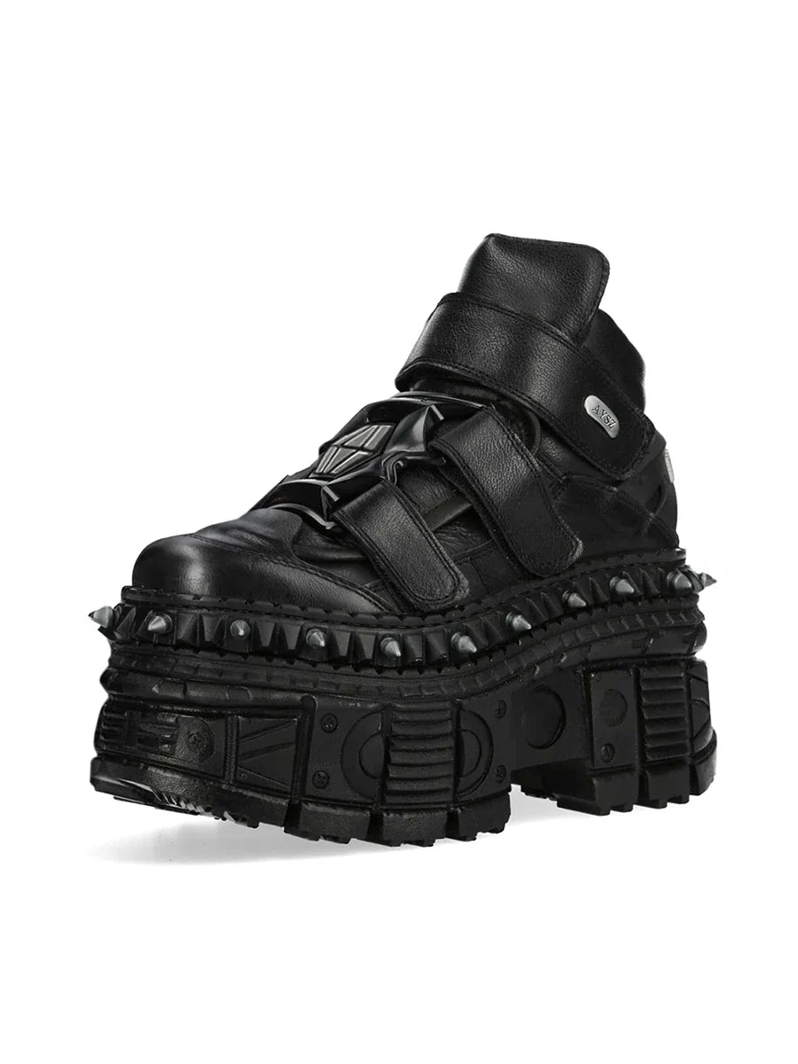Neo-punk style lace-up design super-high heel platform Shoes