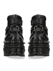 Neo-punk style lace-up design super-high heel platform Shoes