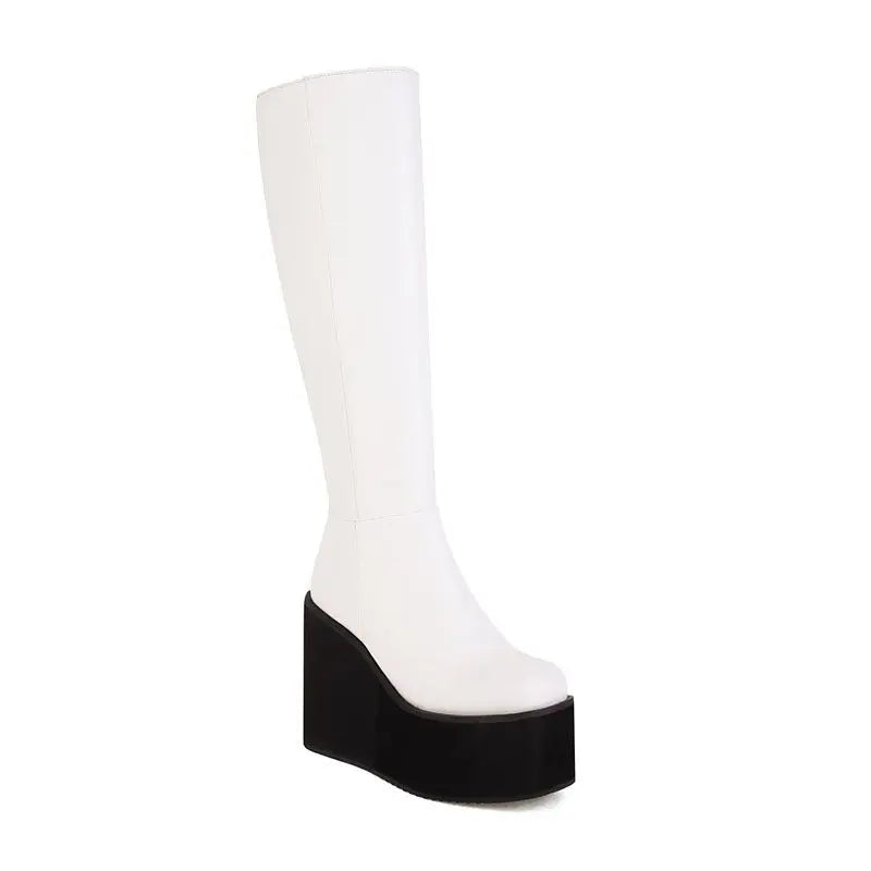 Autumn Winter Wedges Knee High Boots