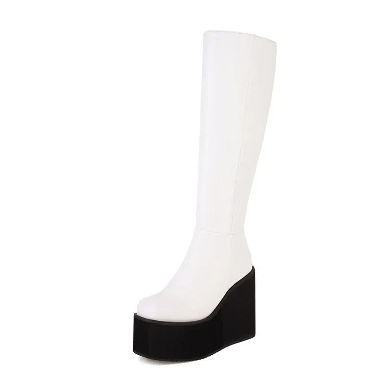 Autumn Winter Wedges Knee High Boots