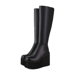 Autumn Winter Wedges Knee High Boots