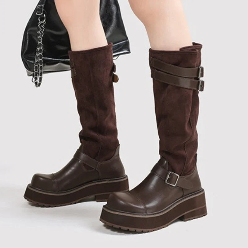 Autumn Platform Knee High Boots