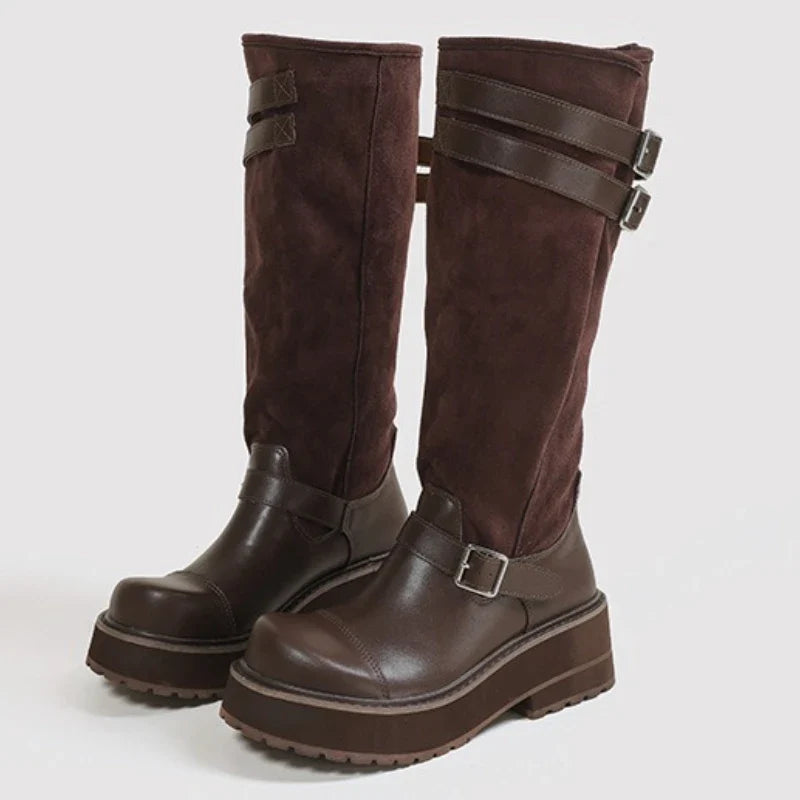 Autumn Platform Knee High Boots