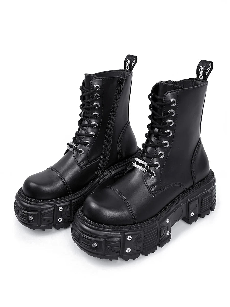 Punk Women Platform Ankle Boots