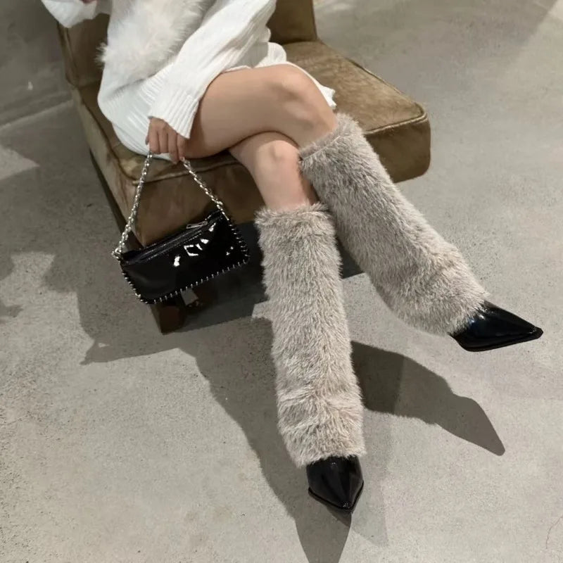 Women's Furry Warm Knee High Boots