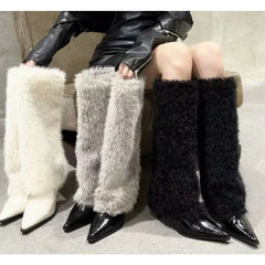 Women's Furry Warm Knee High Boots