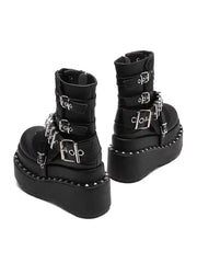 Women's Pu Leather Ankle Boots