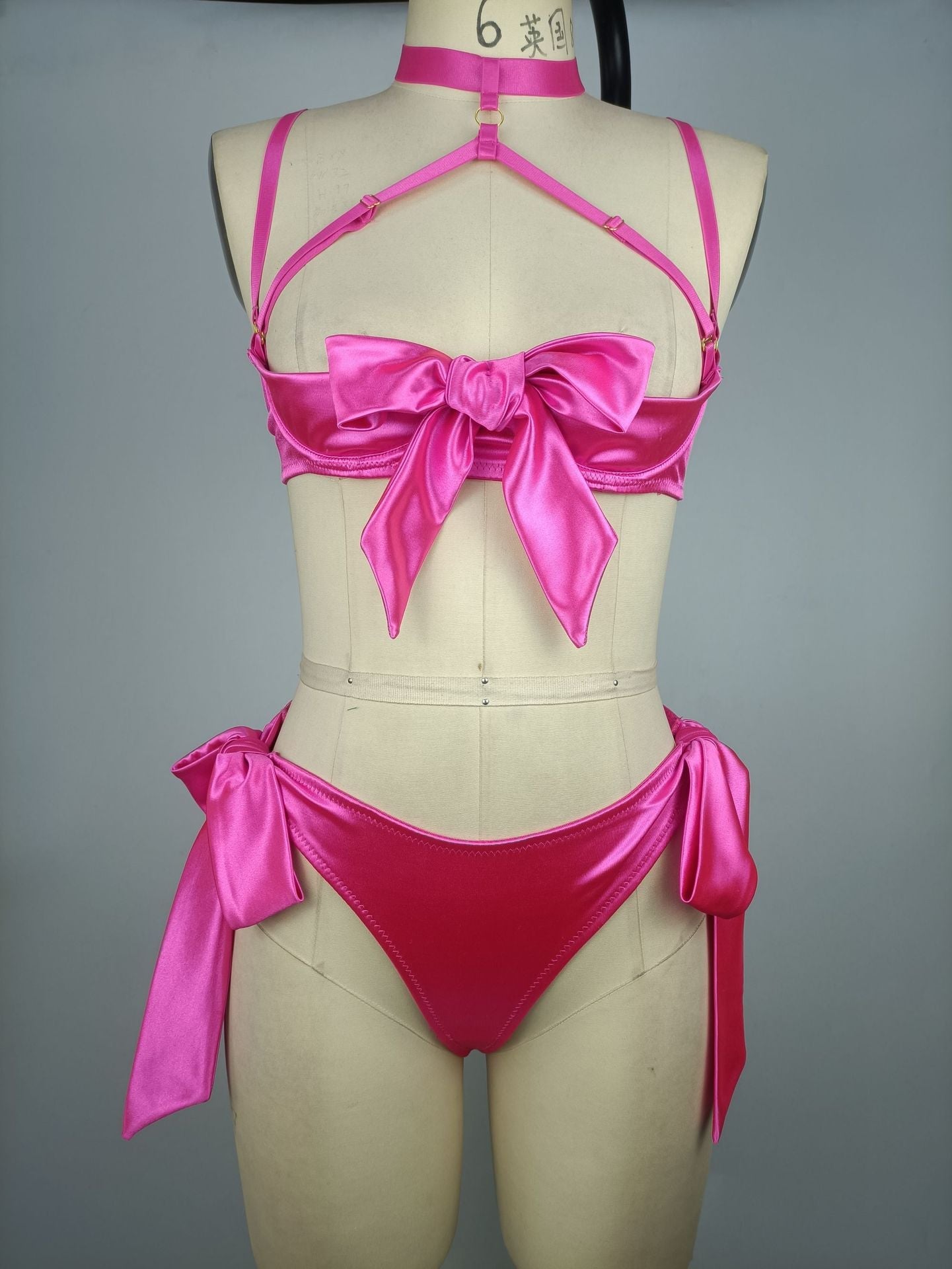 Intimate Women  Black Body Harness Lingerie Set