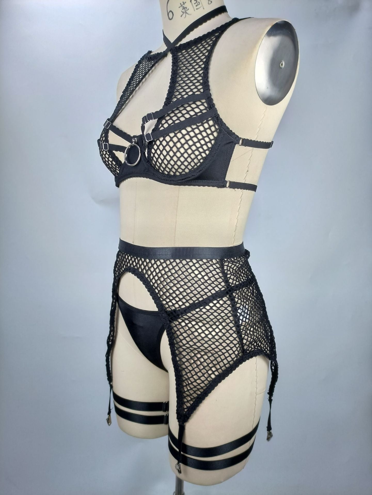 Intimate Slutty Lingerie Set Naughty See Through Mesh Lingerie Submissive Bra Panties