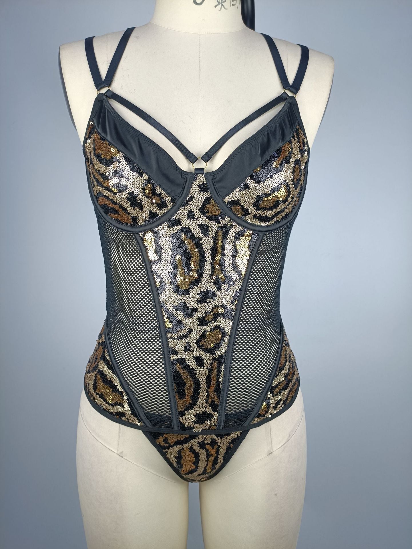 Busty Corset Cougar Lingerie Set