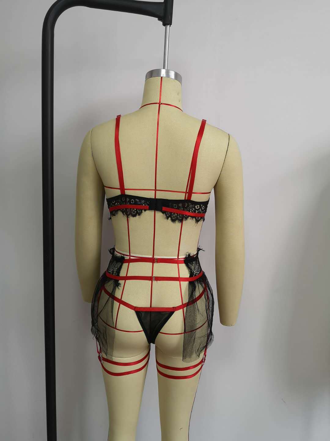Hot Womens Bondage Lingerie Set Sluzu Bra & Panty Latina Revealing