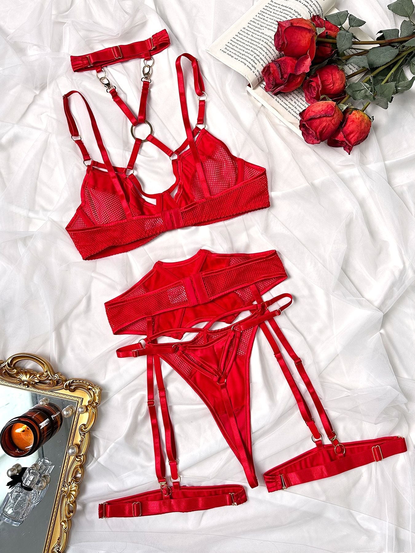 Intimate Sluzu lingerie Set Submissive Bra & Panty Extreme Choker