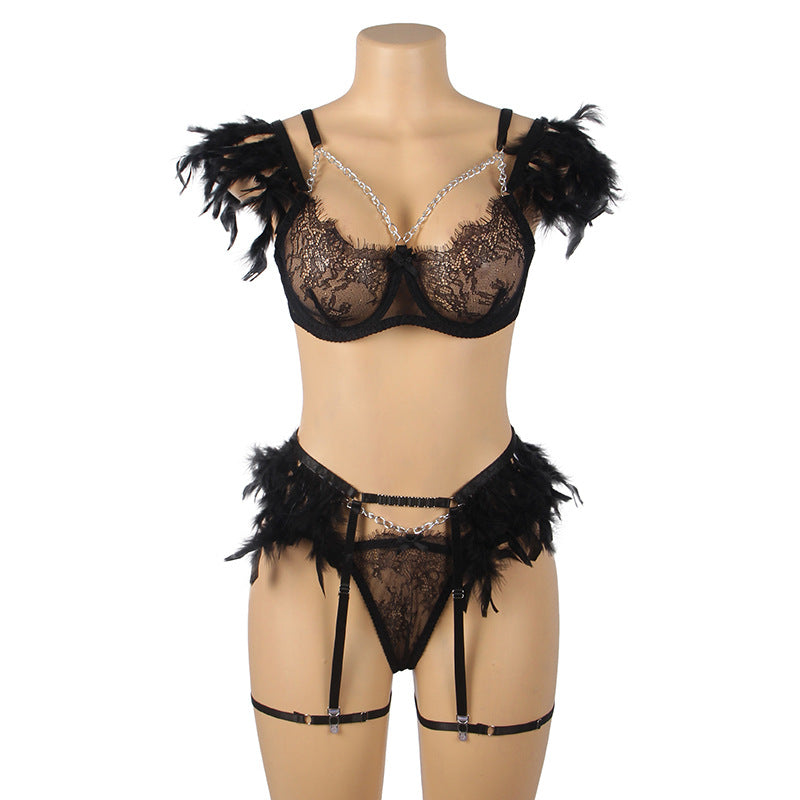 Extreme Sexy Lace Lingerie Set Extreme mature women lingerie Bra Panties