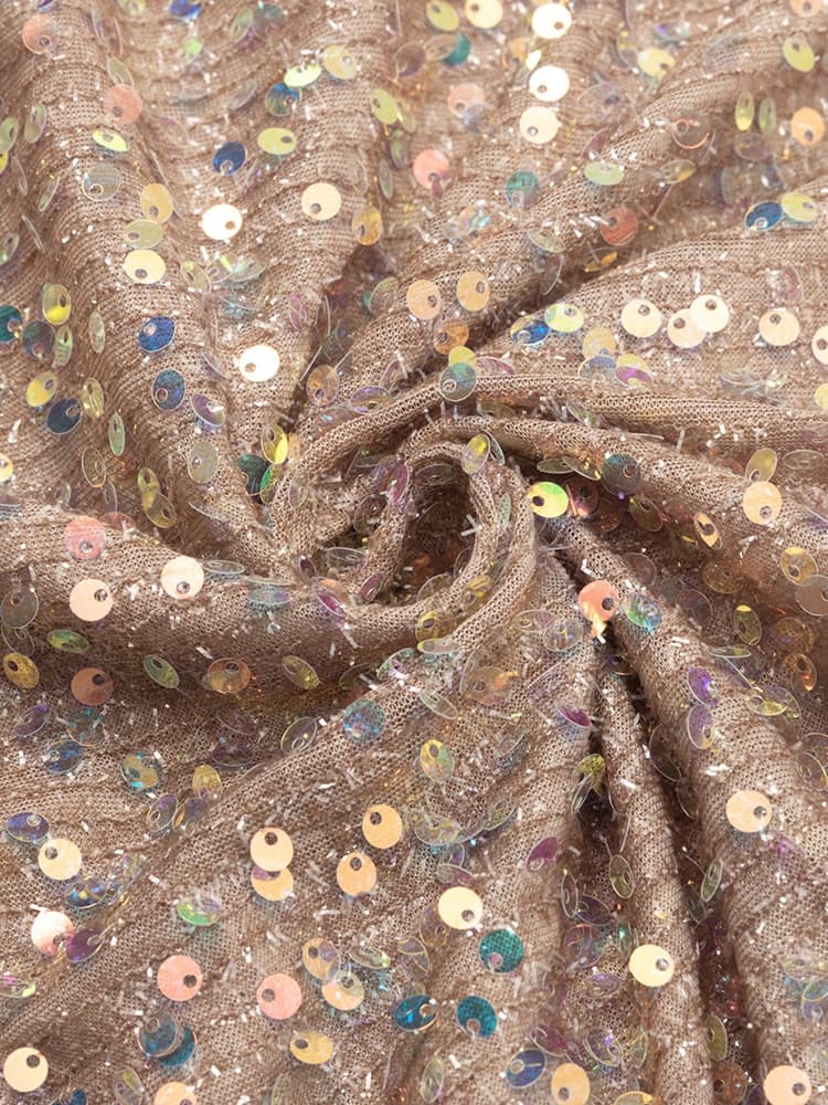 Strapless Sequin High Slit Dress