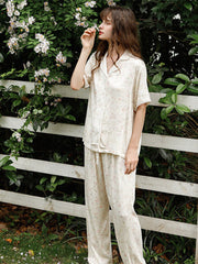 Willow Leaf Floral Pajama Set